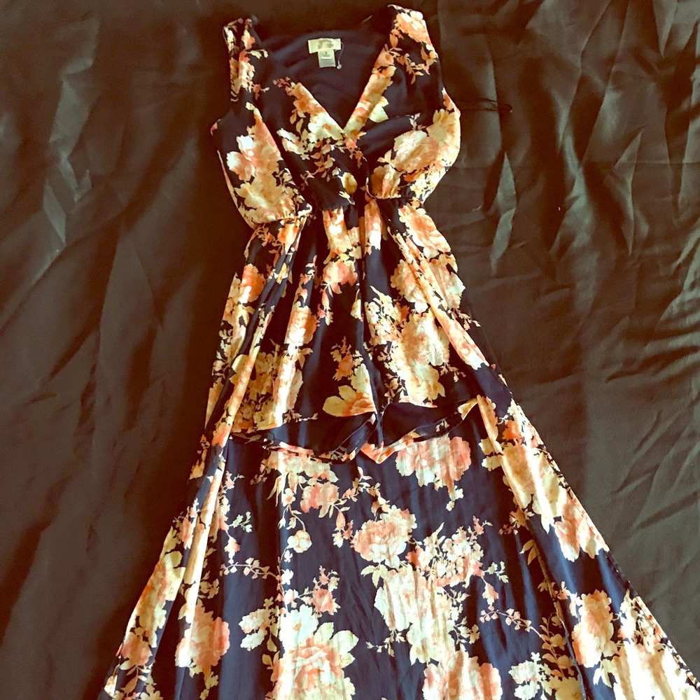 Floral High Low Romper